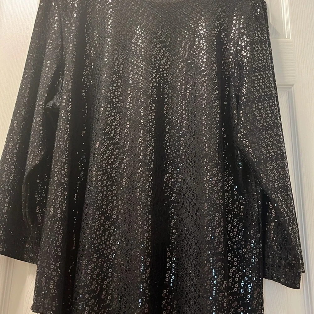 Slinky brand asymmetrical All sequin tunic top size 3X - Picture 9 of 9